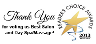 Readers Choice Award - Thank you for making us #1 Day Spa